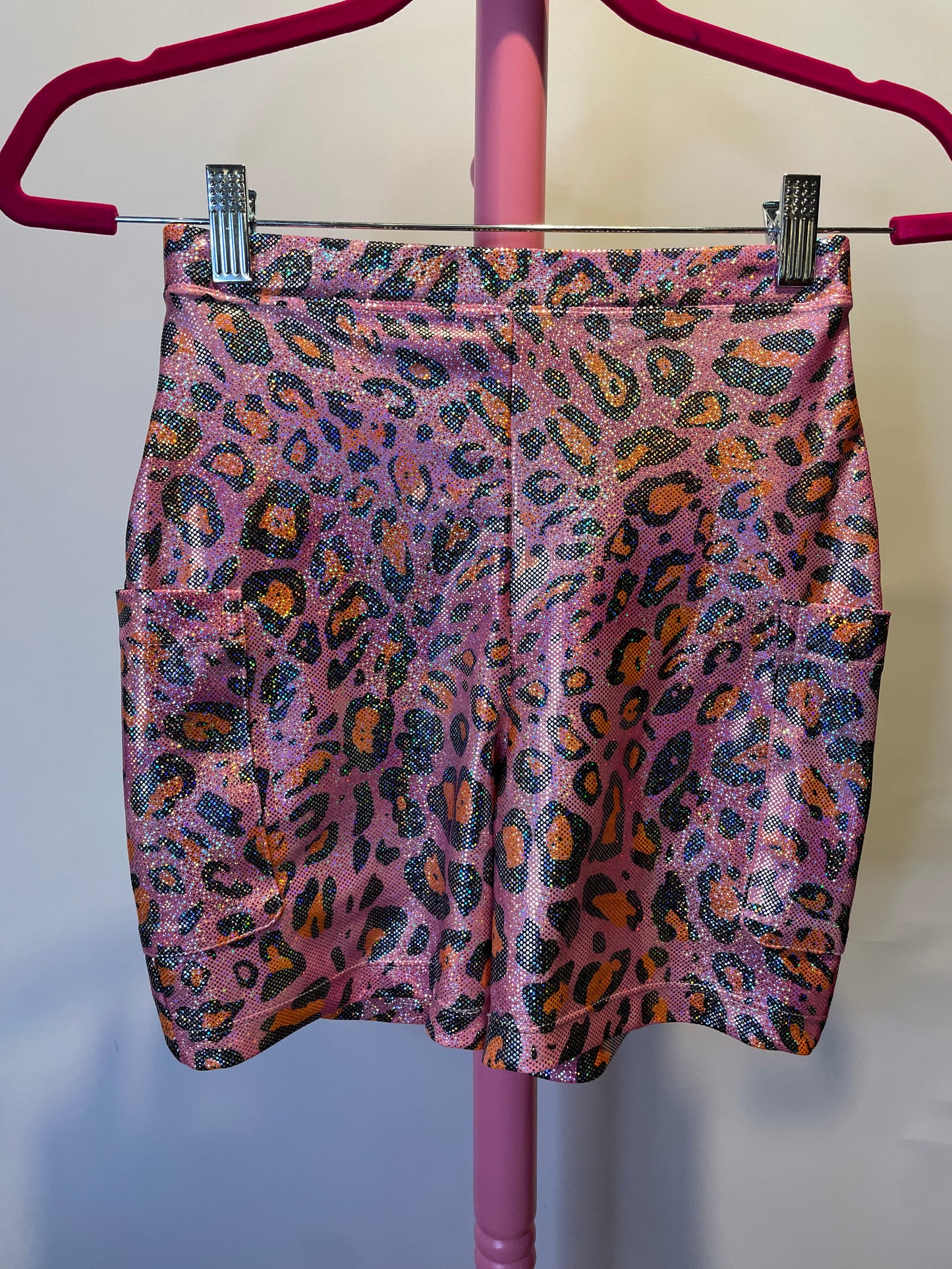 Leopard Pocket Biker Shorts